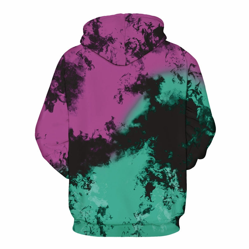 Women Men Crying Alien 3D Printed Couple Hooded Coat