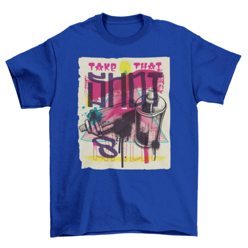 Spray paint urban graffiti t-shirt